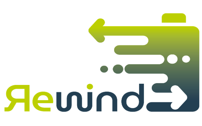 Das Logo des Rewind Förderprojekts des Fraunhofer Instituts.